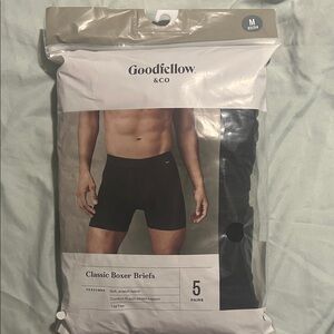 Goodfellow & Co Classic Black Boxer Briefs - 5 Pack size M 32/34